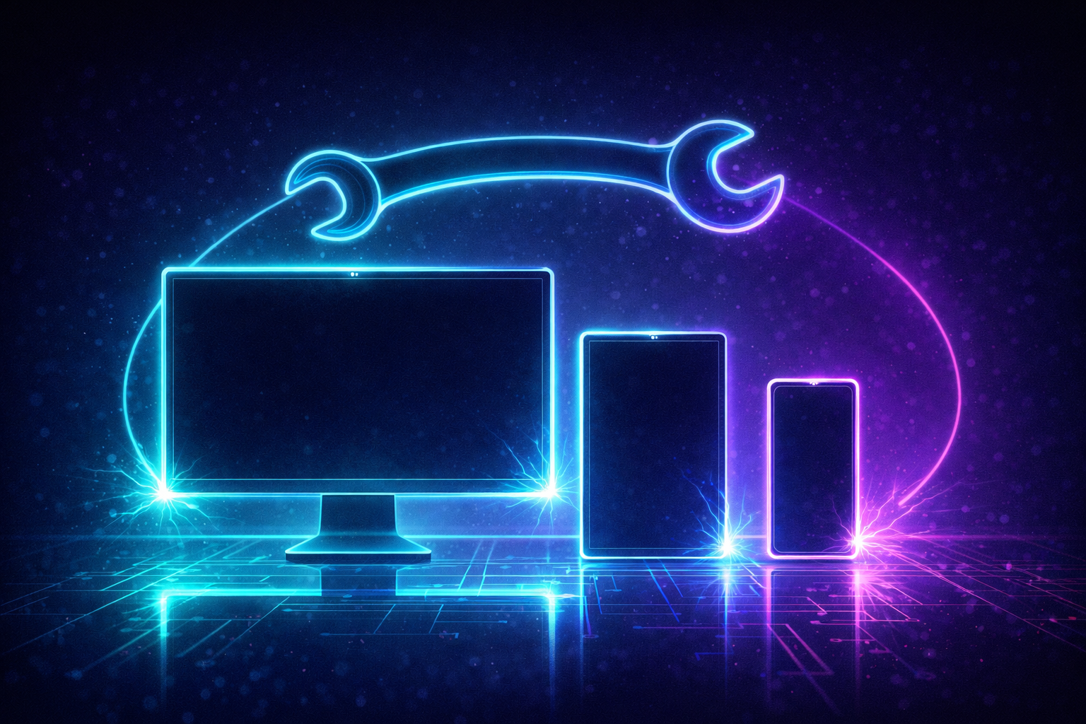 Illustration: Service de réparation d'ordinateur