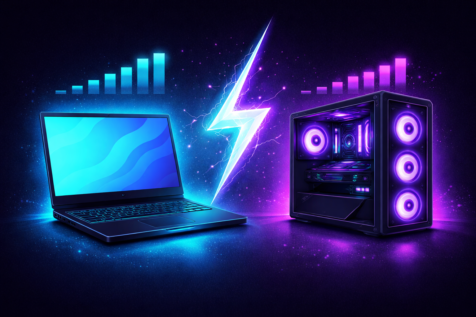 Illustration: PC Portable Gaming vs Ordinateur de Bureau — Lequel Choisir ?
